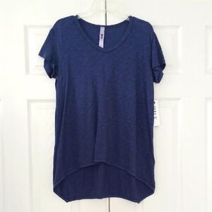 Wilt Blue Short Sleeve Slub Jersey Top
